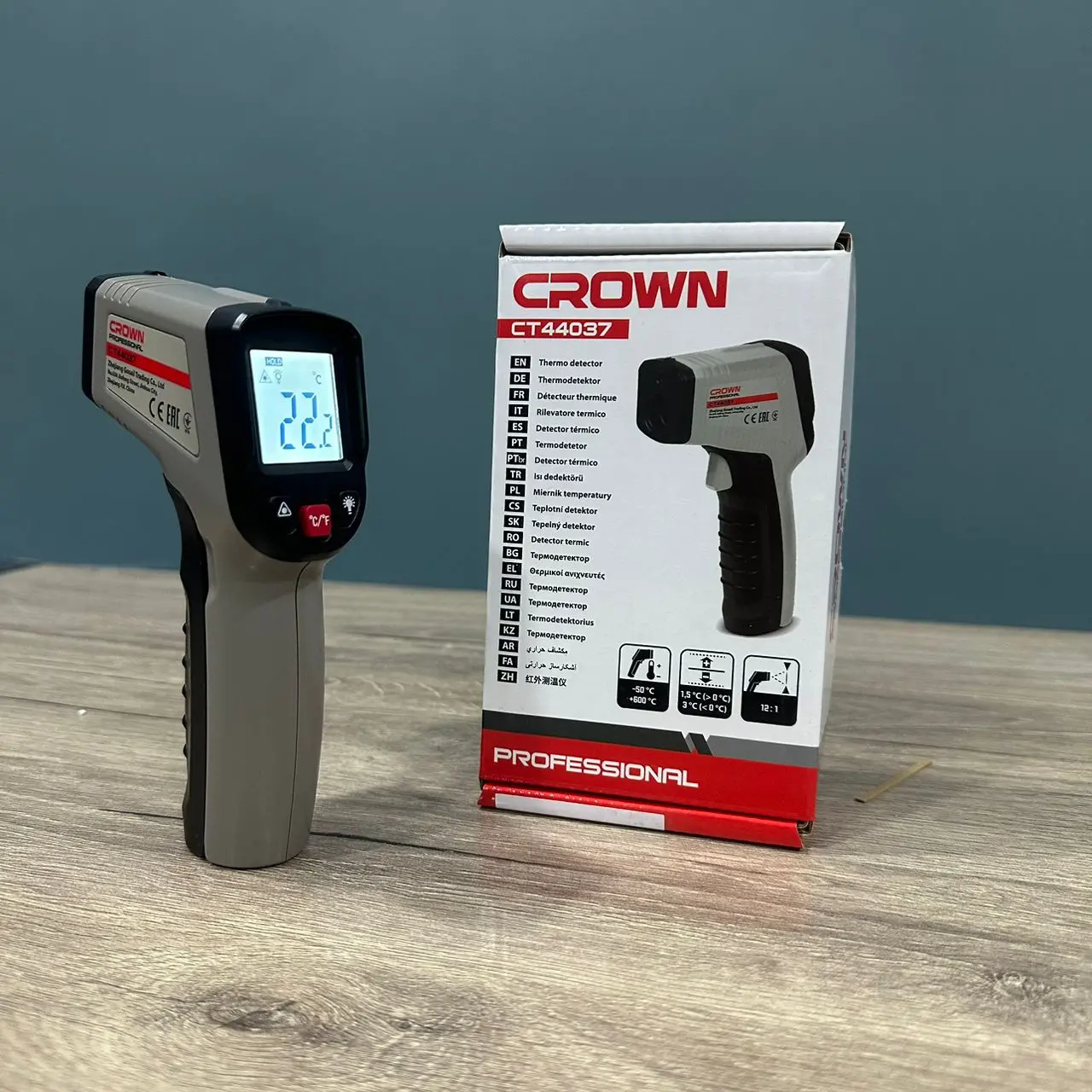 THERMOMETER LASER CLASS TWO DETECTEUR THERMIQUE CROWN CT44037 -50C A +600C SANS FIL